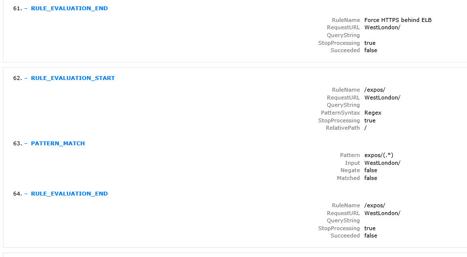 Failed Request Tracing Sample Log